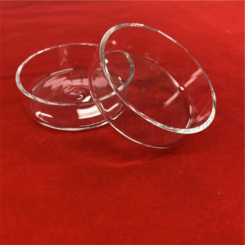 Lab Use Heat Resistance Clear Round Quartz Glass Petri Dish