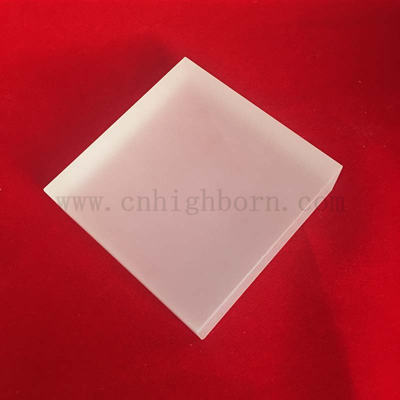 Large Fused Silica Quartz Square Plate Opaque Frosted Quartz Plate