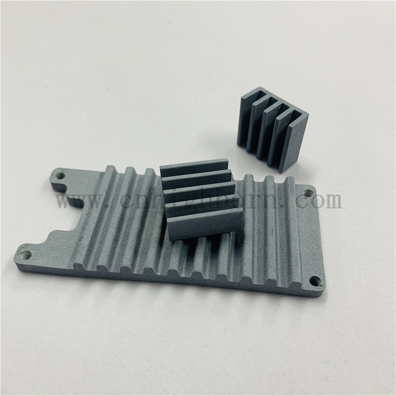 Black Porous Silicon Carbide Part SiC Ceramic Heat Sink 