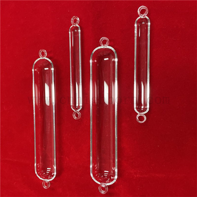  Heat Resistance Lab Research Clear Quartz Instrument Quartz Glass Boat 