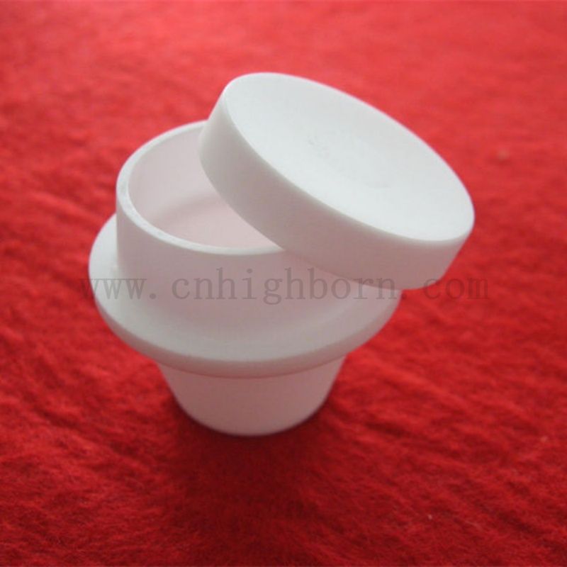 High Temperature Resistance LECO TGA Alumina Ceramic Crucible with Lid Lab Al2o3 Melting Pot