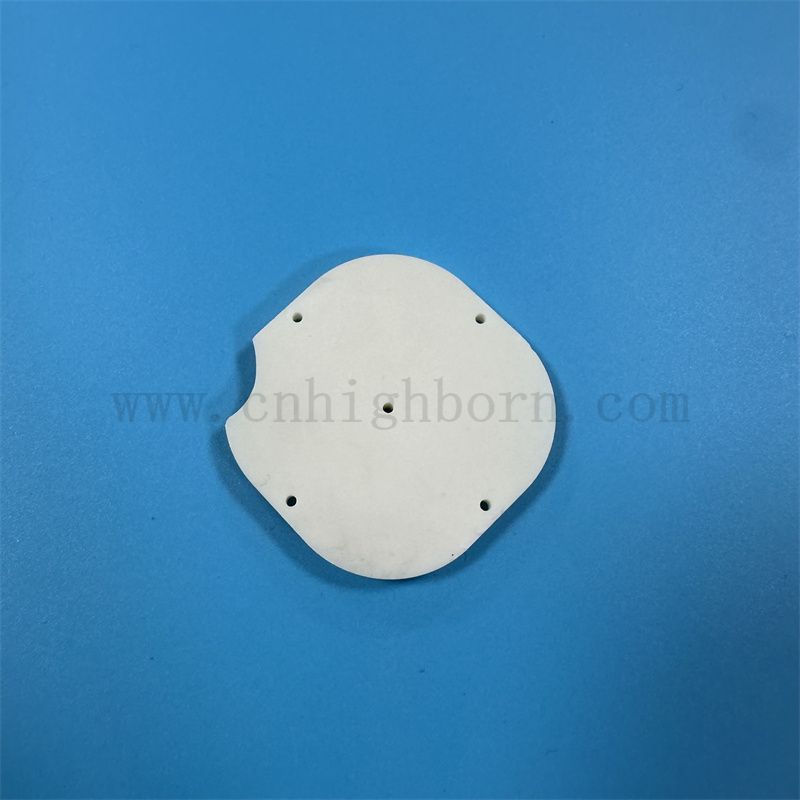 Industrial 99% Alumina Ceramic Custom Processing CNC High-precision Accessories Disc with Hole