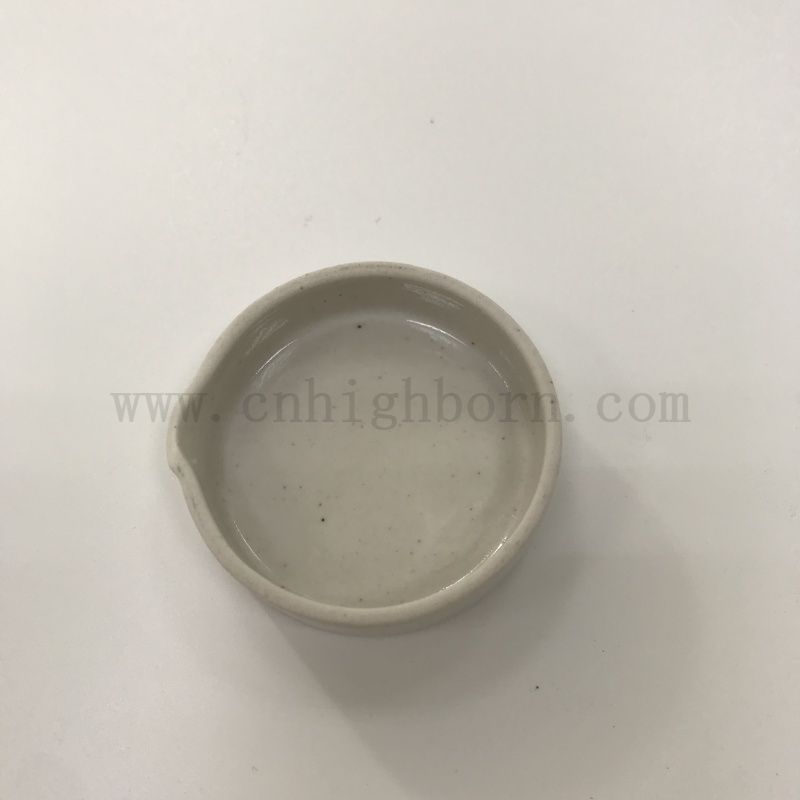 52x14mm Flat Bottom Porcelain Evaporating Pan Laboratory Cylindrical Ceramic Evaporation Dish