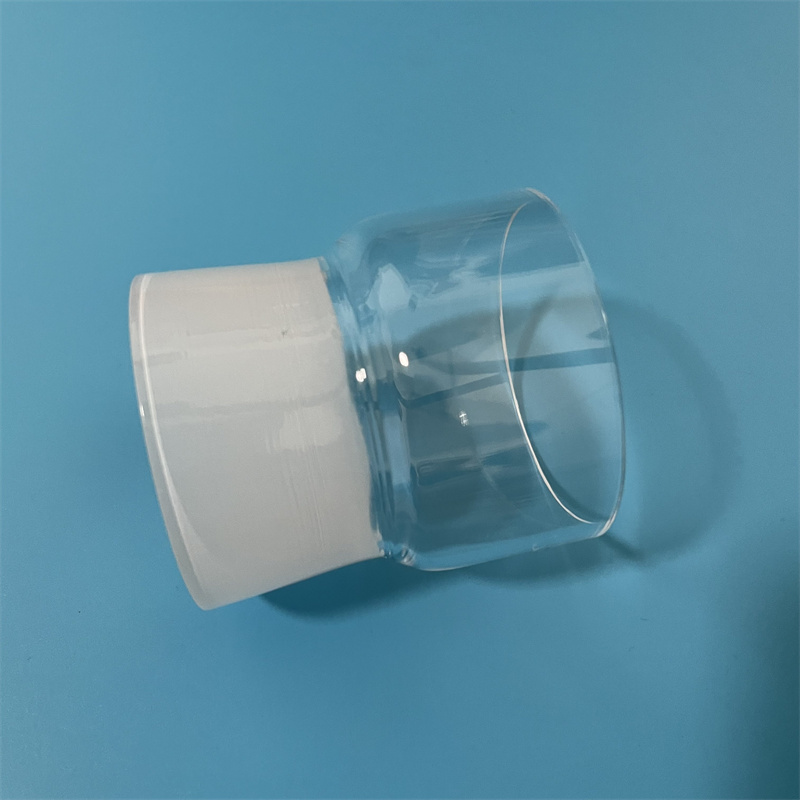 Customized Transparent Shape Quartz Glass Tube with Frosted Mouth