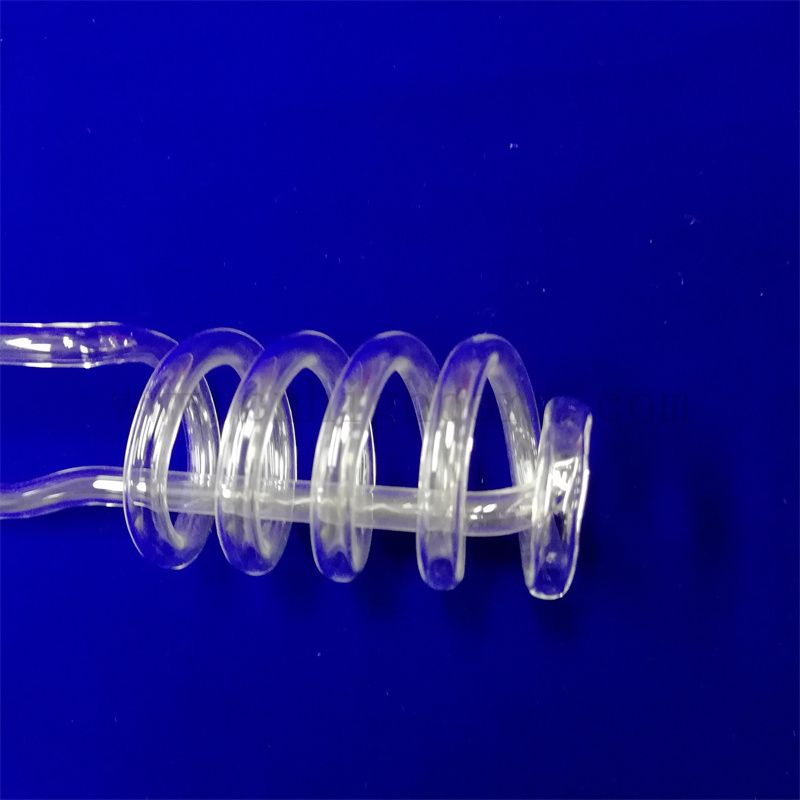  Customized Transparent Fused Silica Quartz Glass Helical Tube
