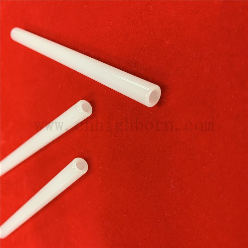 Two Ends Open Heat Resistance Opaque Quartz Fused Silica Glass Tube