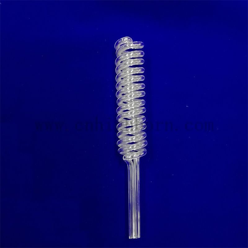 Clear Customized Helical Fused Silica Glass Quartz Spiral Tube