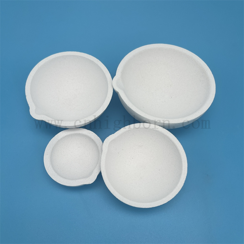 Melting Gold Platinum Fused Silica Dish Quartz Ceramic Bowl