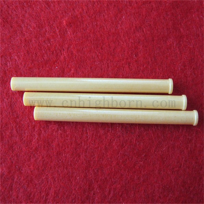 Yellow Color Magnesia Partially Stabilised Zirconia ( Mg - PSZ Bar ) Ceramic Insulating Rod