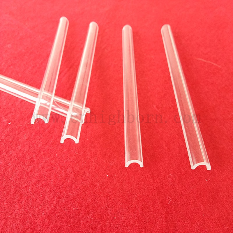 Customized Quartz Half Tube Arc Plate Fused Silica Arch Plate