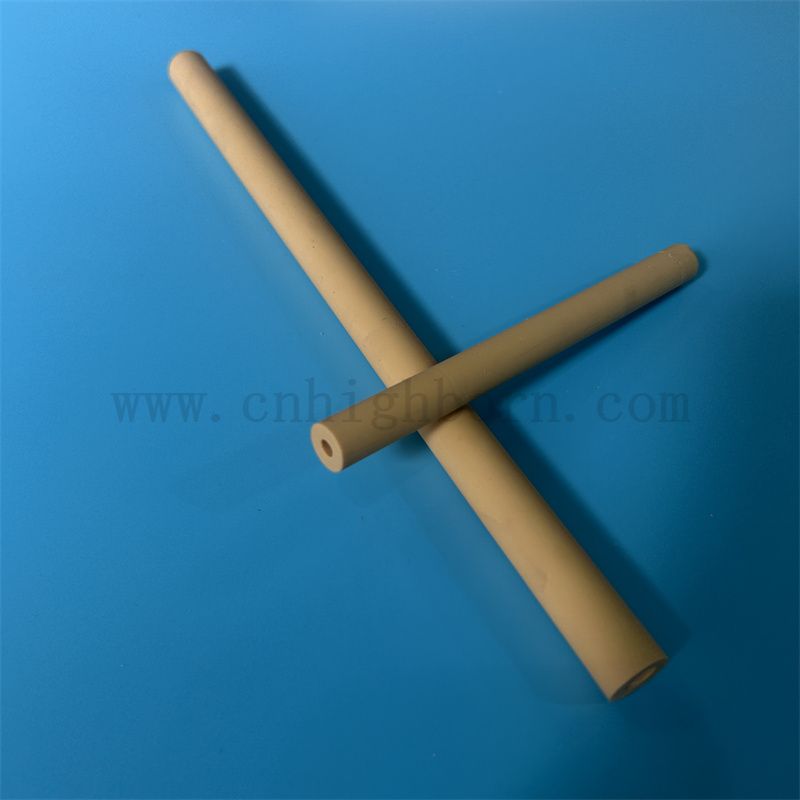 Durable Magnesium-Enhanced ZrO2 Tube Yellow Zirconia Ceramic Pipe