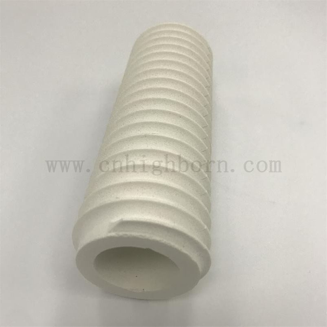 Customizable Mullite Ceramic Pipe Thread Tube High Temperature Resistant for Kiln