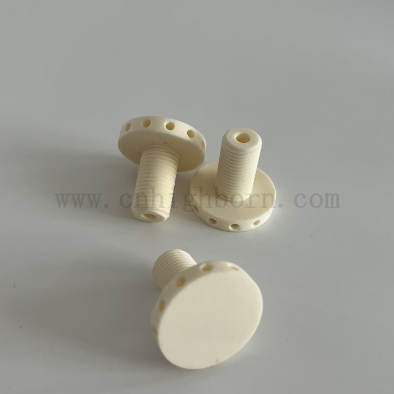 99% Al2O3 Ceramic Screws Alumina Fasteners Bolt Nut Wear Resistance