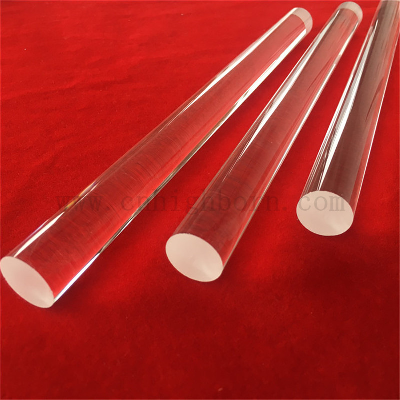 Round Customized Transparent Fused Silica Quartz Glass Rod