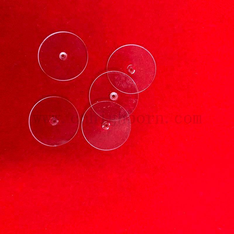 0.1mm Thin Clear Circular Sight Glass Used Polished Quartz Plate 