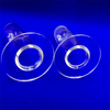 Customized Transparent Quartz Flange Tube Round Bottom Clear Silica Glass Pipe