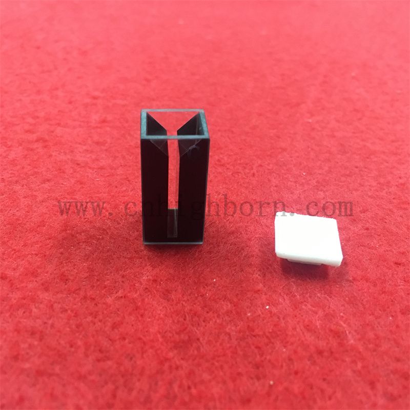 Laboratory Utensils Standard Micro Cell with Black Wall Quartz Glass Cuvette Flow Cell