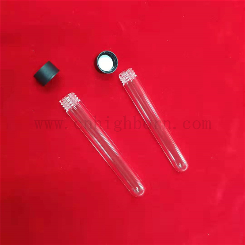 Thread quartz test tube