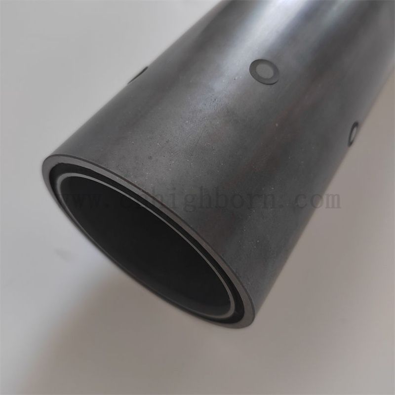 Customized High Temperature Resistant Silicon Carbide SiC Ceramic Tube Dust Accessories for Industrial Furnace