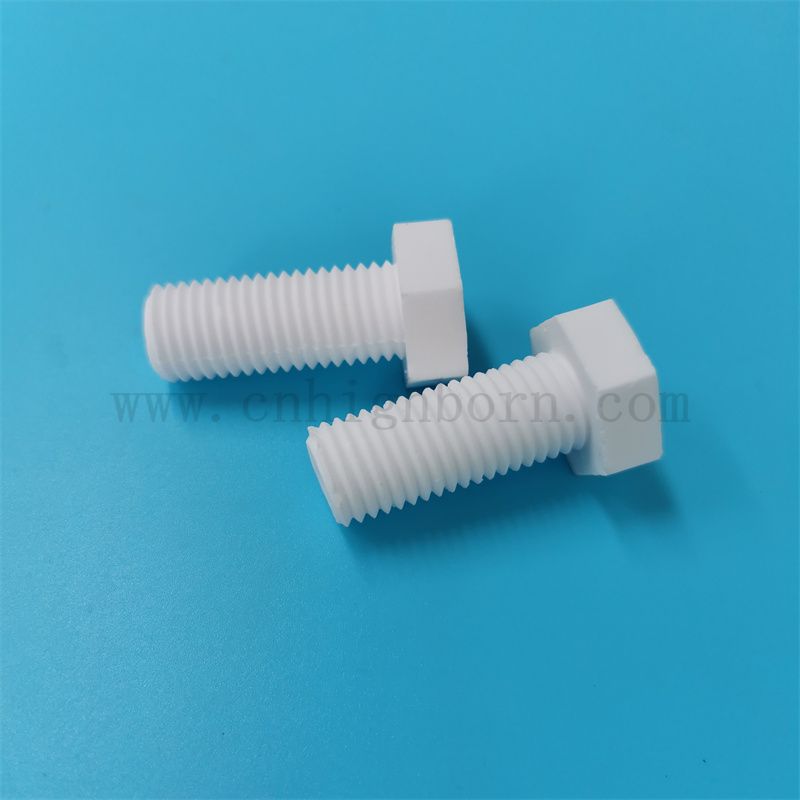Customized 95% Alumina Ceramic Insulation Bolt Nut M10 Al2O3 Screw