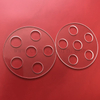 Customized Laser Drilled Transparent Silica Glass Sheet Quartz Plate with Holes