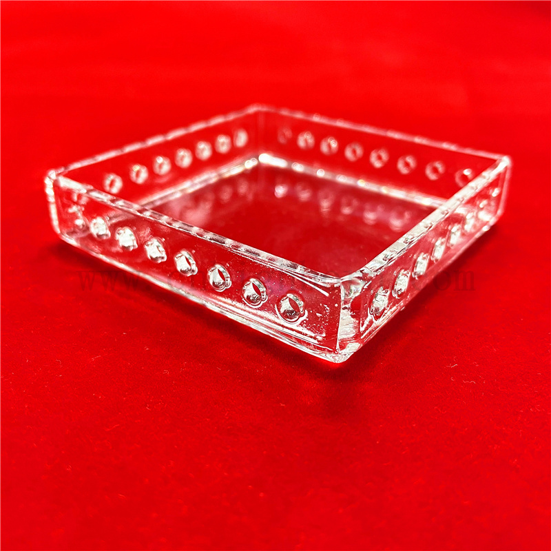 Customized Transparent Square Shape Quartz Glass Petri Dish