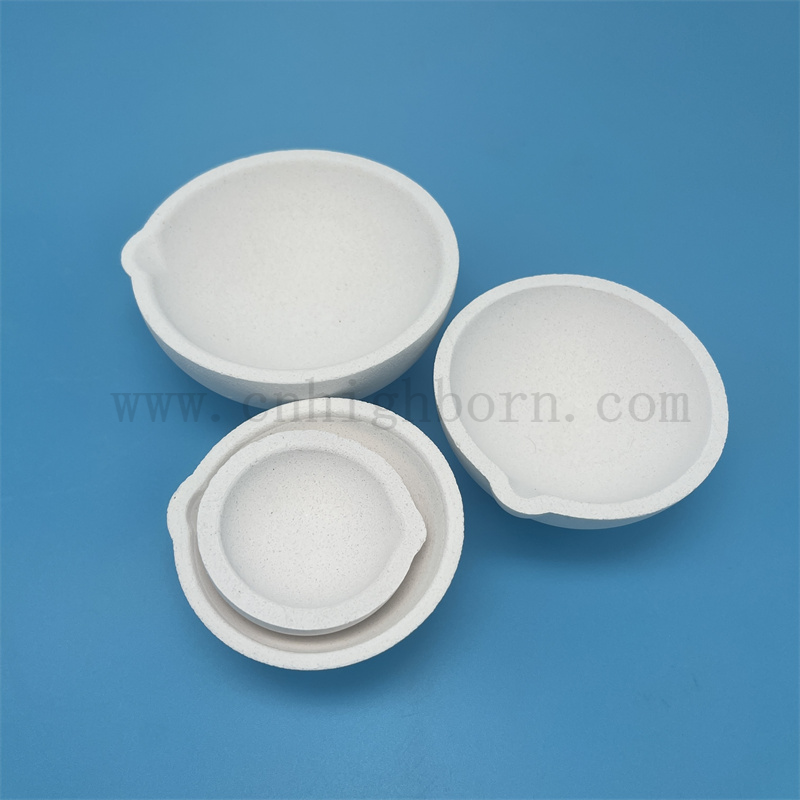 Melting Gold Platinum Fused Silica Dish Quartz Ceramic Bowl