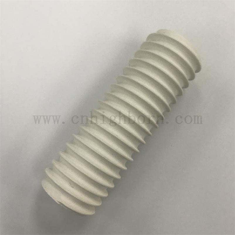 Customizable Mullite Ceramic Pipe Thread Tube High Temperature Resistant for Kiln