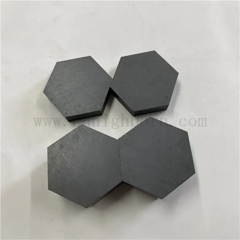 Customized Hexagon Boron Carbide Ceramic Bulletproof Plate B4C Ceramic Tile