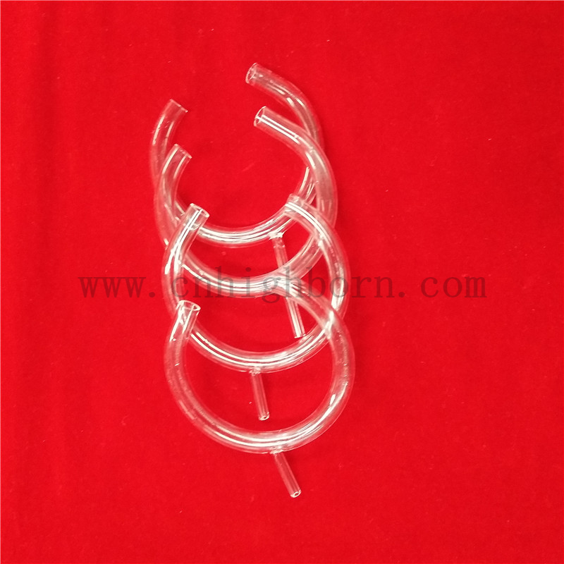 Heat Resistance Customized Clear Fused Silica Quartz C Shape Tube