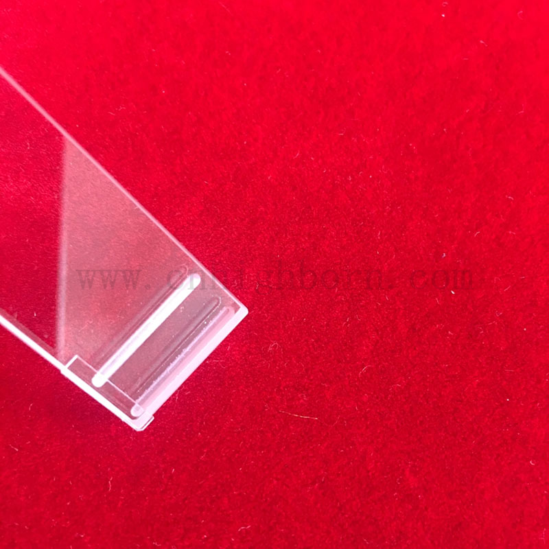 Transparent Special CNC Parts Fancy Quartz Slotted Plate