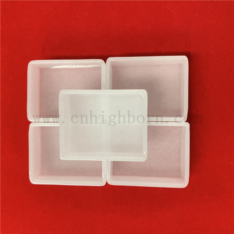 Translucent Customized Square Shape Opaque Quartz Glass Crucible