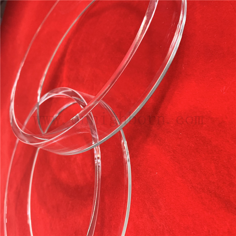 Big Size Transparent Customized Quartz Glass Flange Quartz Ring