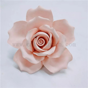 Customized Beautiful Flower Unscented Ceramic Rose Aroma Diffuser Scented Stone