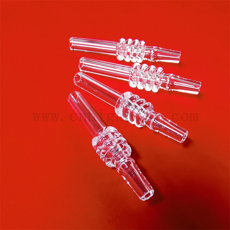 Heat Resistance Clear Fused Silica Glass Pipe Customized Quartz Special Shape Tube