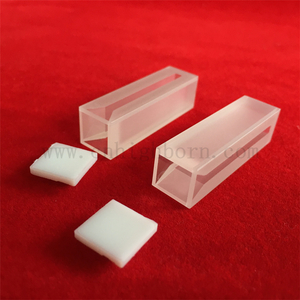 Laboratory Consumables Standard Q254 Quartz Glass Cuvette Micro Cell with Frosted Walls And Lid