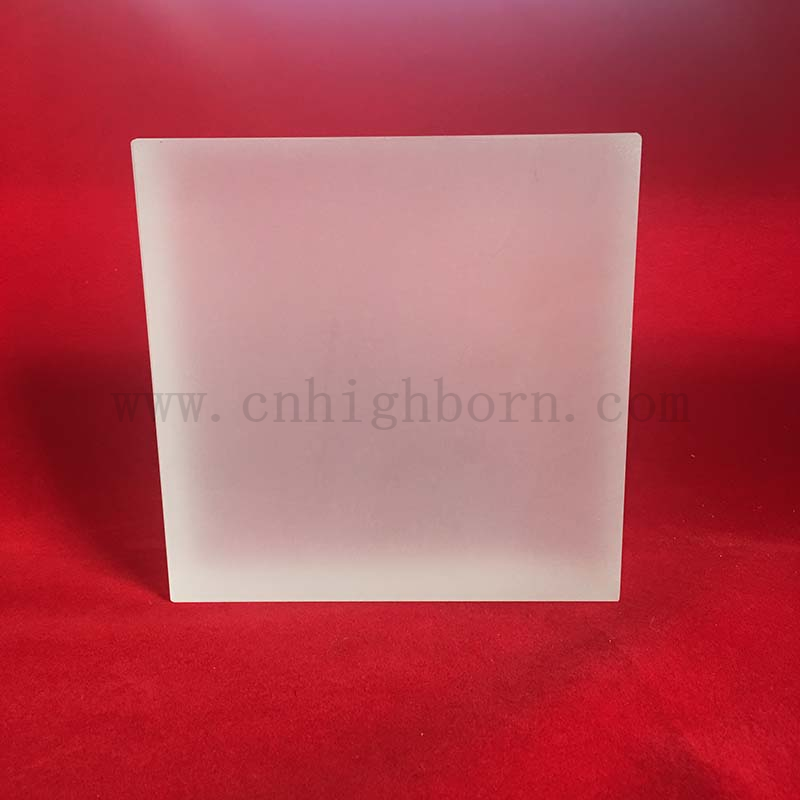 Large Fused Silica Quartz Square Plate Opaque Frosted Quartz Plate