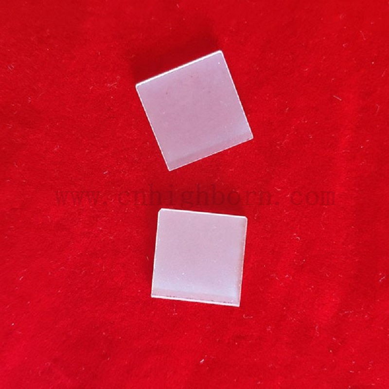 Frosted Opaque Square Fused Silica Quartz Window Plate