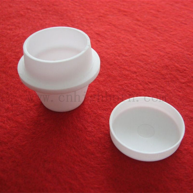 High Temperature Resistance LECO TGA Alumina Ceramic Crucible with Lid Lab Al2o3 Melting Pot