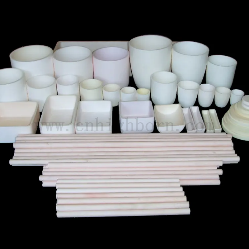 School Laboratory 99% Al2O3 Ceramic Crucible Alumina Melting Pot Combustion Boat for Industrial Analysis