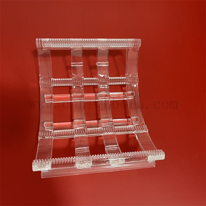 Factory Supply Solar Energy Customized Transparent Fused Silica Quartz Glass Wafer Boat