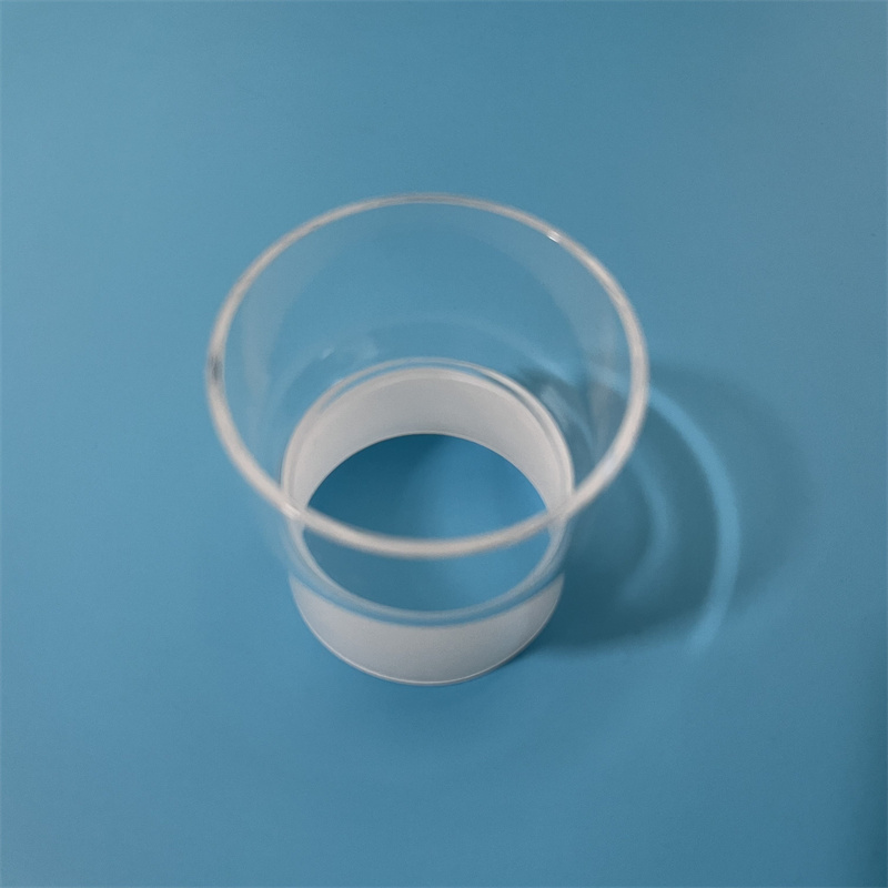 Customized Transparent Shape Quartz Glass Tube with Frosted Mouth
