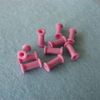 Pink color textile ceramic wire roller alumina ceramic yarn guide parts