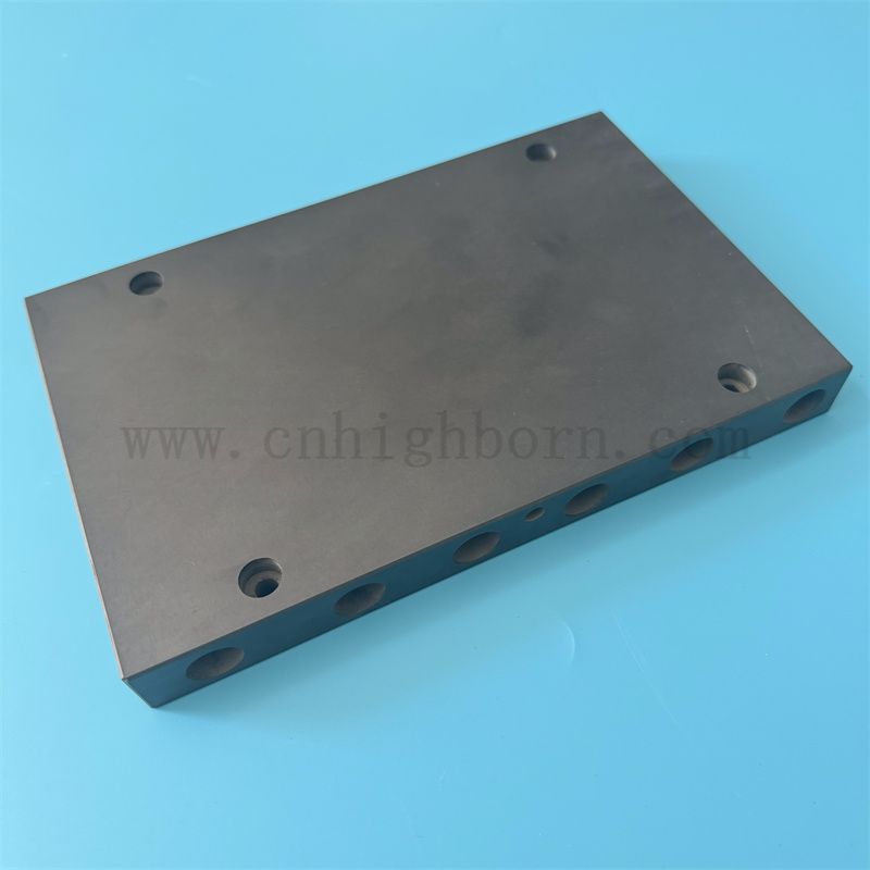 Customized SIC Ceramic Plate Silicon Carbide Board Ceramic Piece with Holes