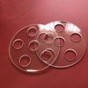 Customized Laser Drilled Transparent Silica Glass Sheet Quartz Plate with Holes