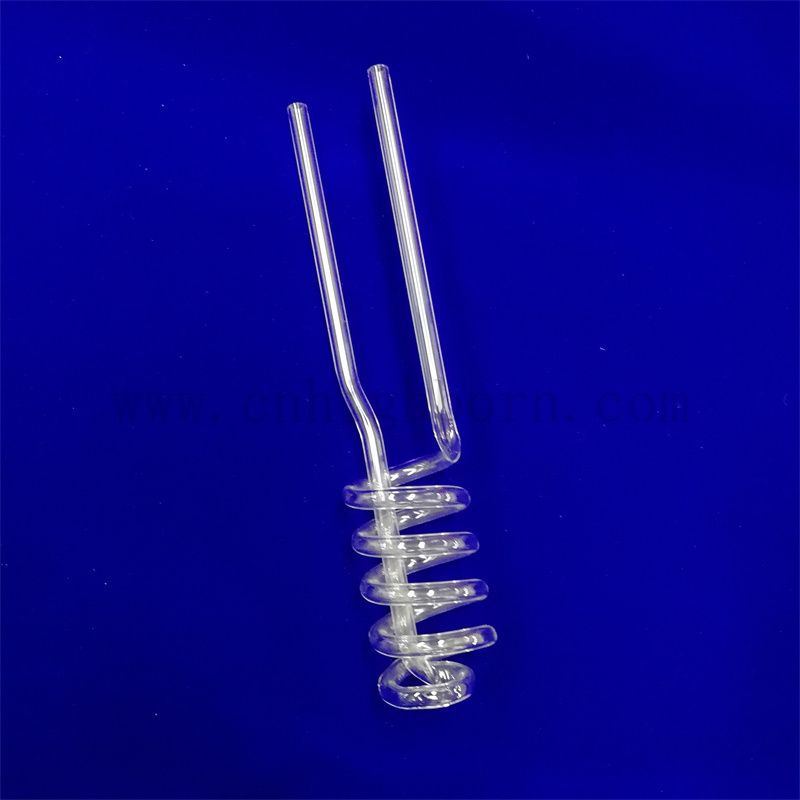  Customized Transparent Fused Silica Quartz Glass Helical Tube