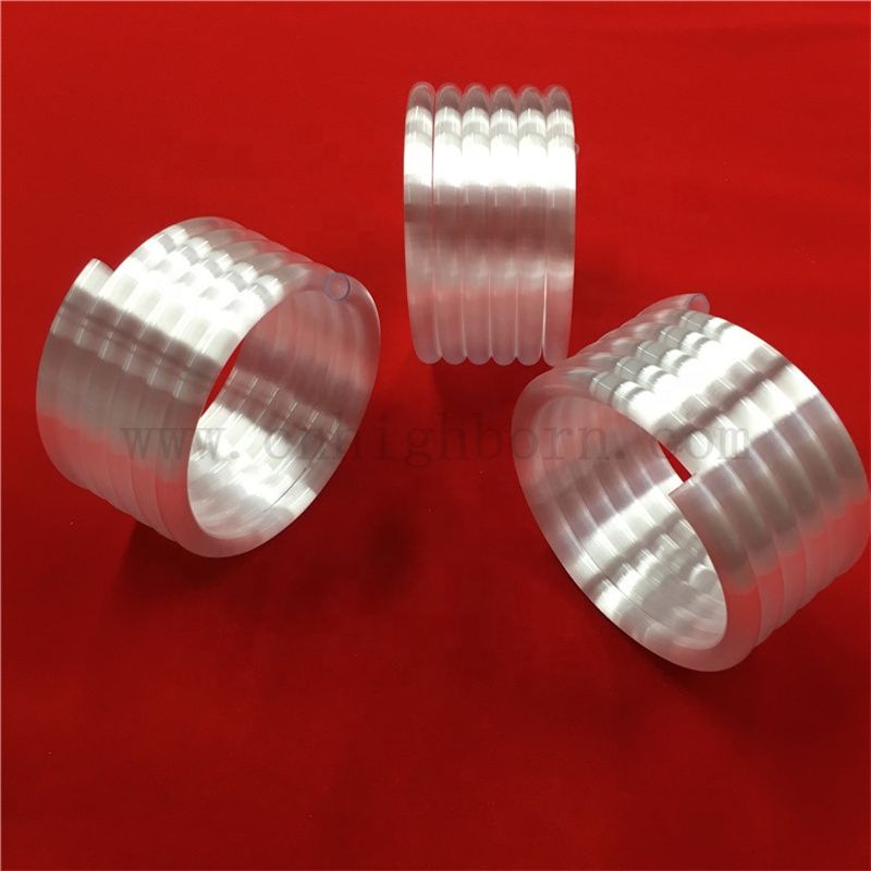 Heat Resistance Opaque Quartz Helix Quartz Tube Fused Silica Glass Spiral Pipe