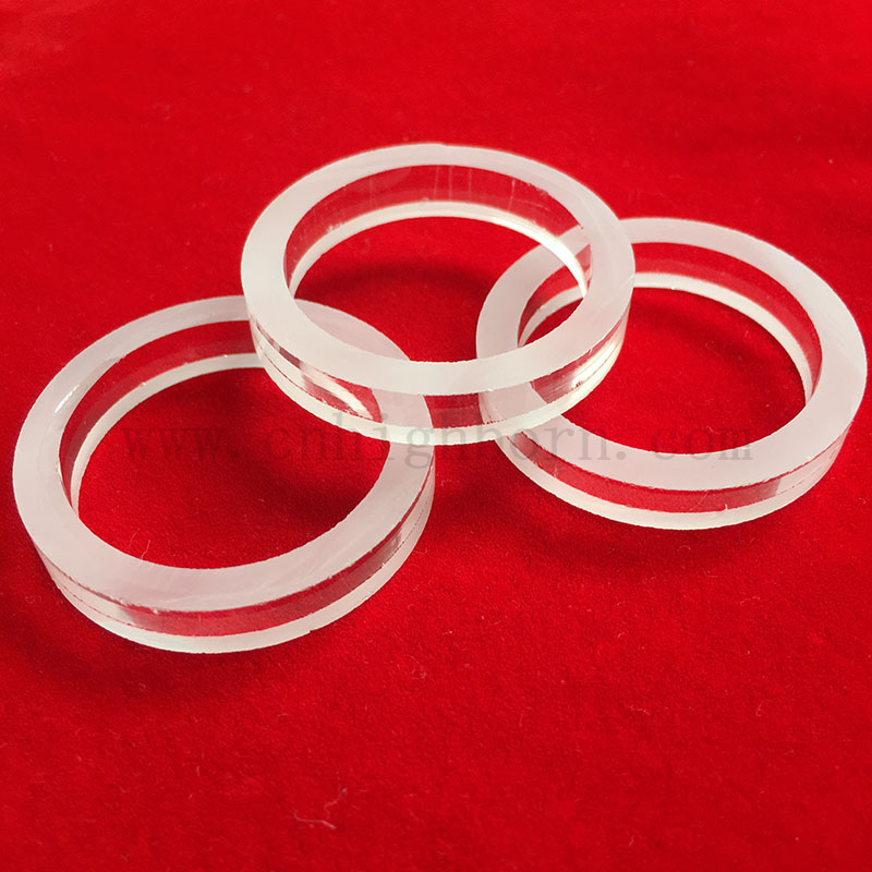 Clear Cut Short Uv Lamp Fused Silica Quartz Glass Flange