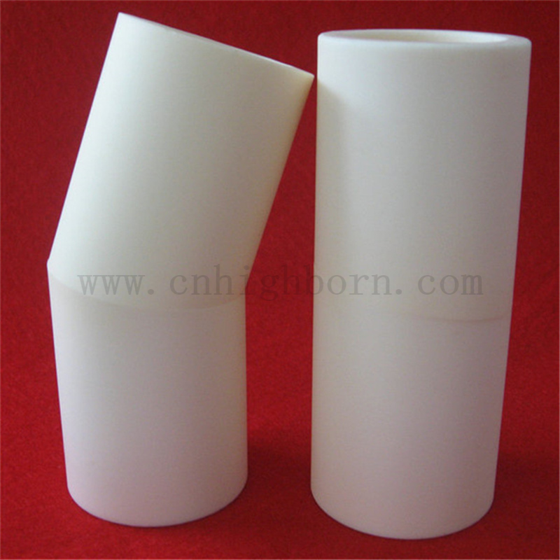 Large Diameter Irregular 95 Alumina Tube Customized Beveled Al2O3 Ceramic Pipe