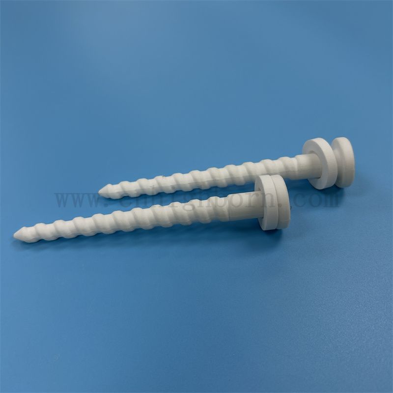 Refractory Cordierite Screw Insulator Corundum Mullite Ceramic Thread Rod